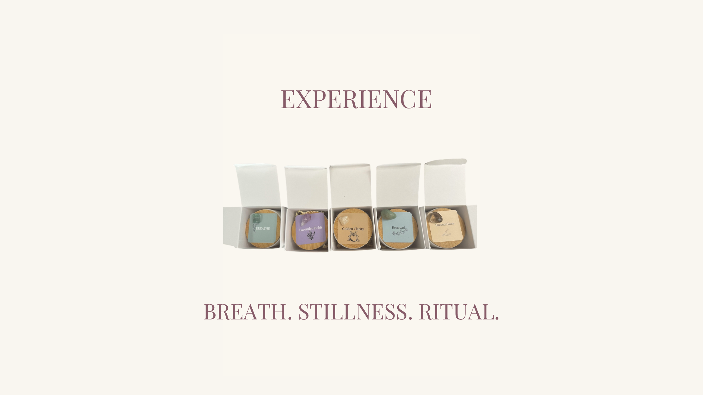 Ara Candles Wellness Collection — hand-poured ceramic candles with bamboo lids, crafted for yoga, journaling, and meditation rituals