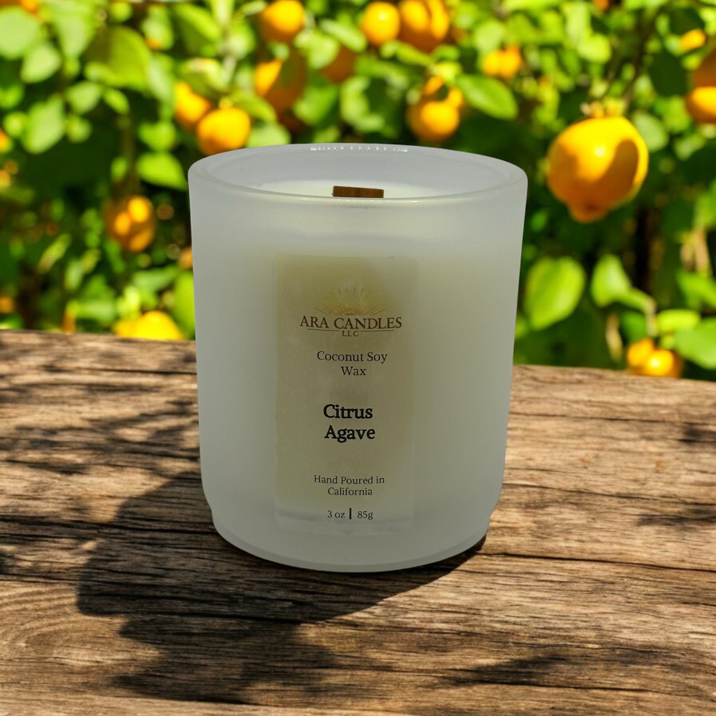 Citrus Agave 3 oz scented candle offering a refreshing citrus aroma with sweet agave notes, perfect for a bright, uplifting atmosphere