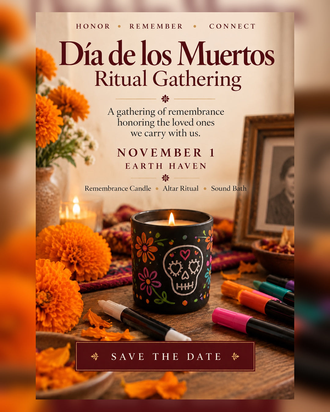 Dia de los Muertos Ritual Gathering, November 1st, Corona