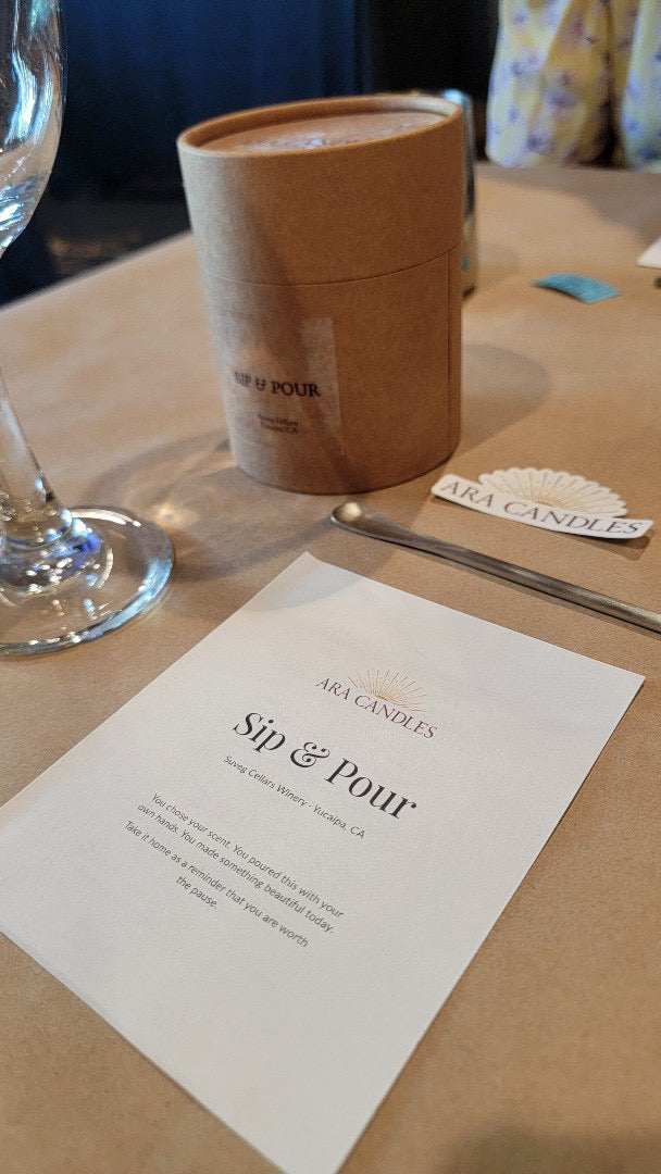 Sip, Pour Candle-making at Suveg Cellars Winery, Yucaipa, California Sep 20th @ 5 PM