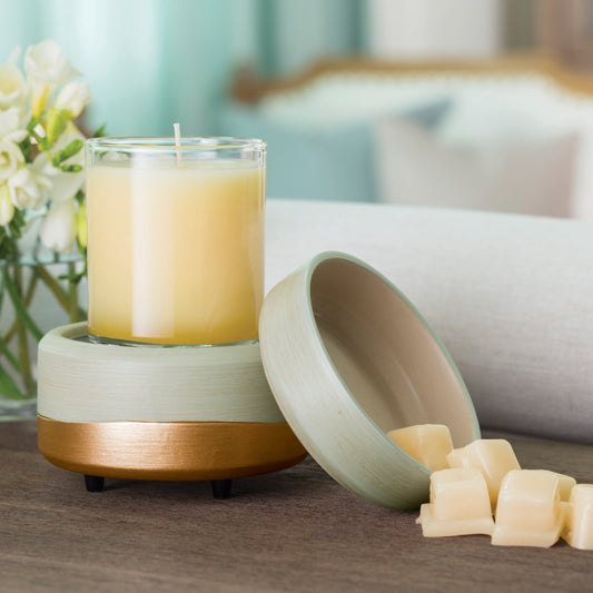 Midas 2-In-1 Classic Fragrance Warmer, featuring an elegant gold design, perfect for melting wax melts and creating a luxurious, fragrance-filled ambiance in any room